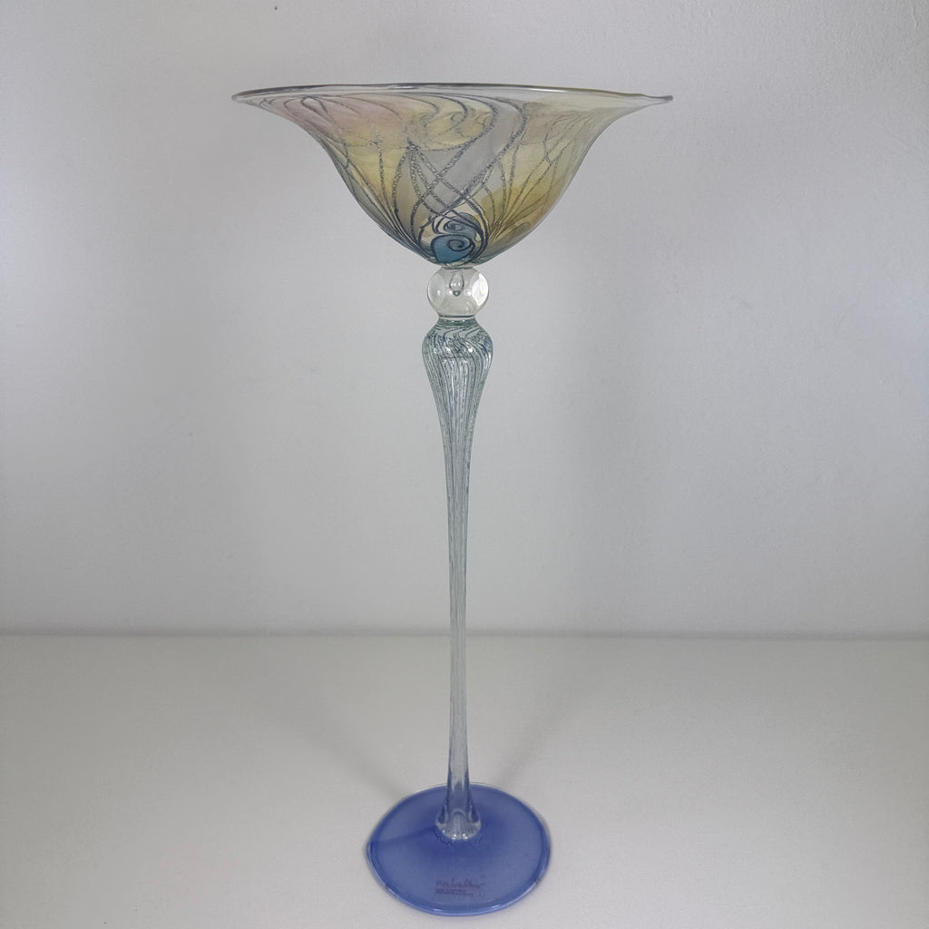 Vera Walther Kunstglas Kelchvase 35 cm – signiert – Handarbeit – Made in Germany – Studio Glas Showroom Ansbach