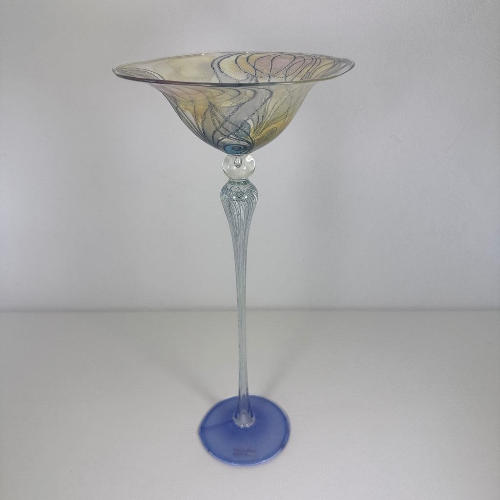 Vera Walther Kunstglas Kelchvase 35 cm – signiert – Handarbeit – Made in Germany – Studio Glas Showroom Ansbach