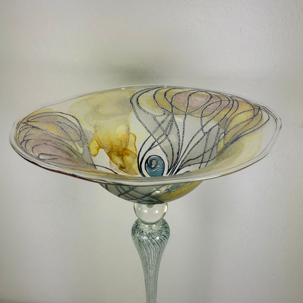 Vera Walther Kunstglas Kelchvase 35 cm – signiert – Handarbeit – Made in Germany – Studio Glas Showroom Ansbach