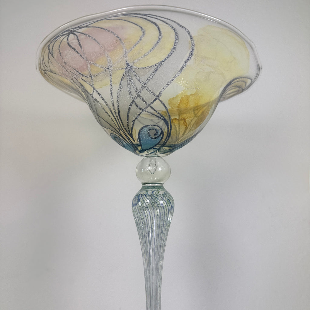 Vera Walther Kunstglas Kelchvase 35 cm – signiert – Handarbeit – Made in Germany – Studio Glas Showroom Ansbach