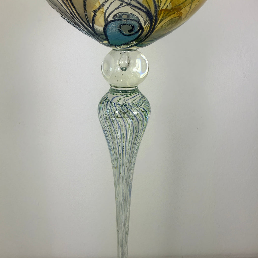 Vera Walther Kunstglas Kelchvase 35 cm – signiert – Handarbeit – Made in Germany – Studio Glas Showroom Ansbach