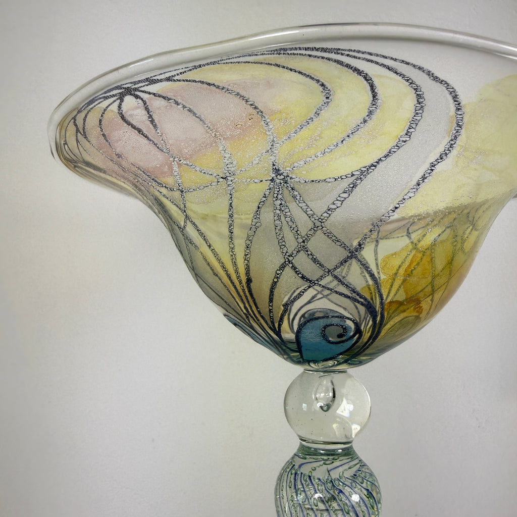 Vera Walther Kunstglas Kelchvase 35 cm – signiert – Handarbeit – Made in Germany – Studio Glas Showroom Ansbach
