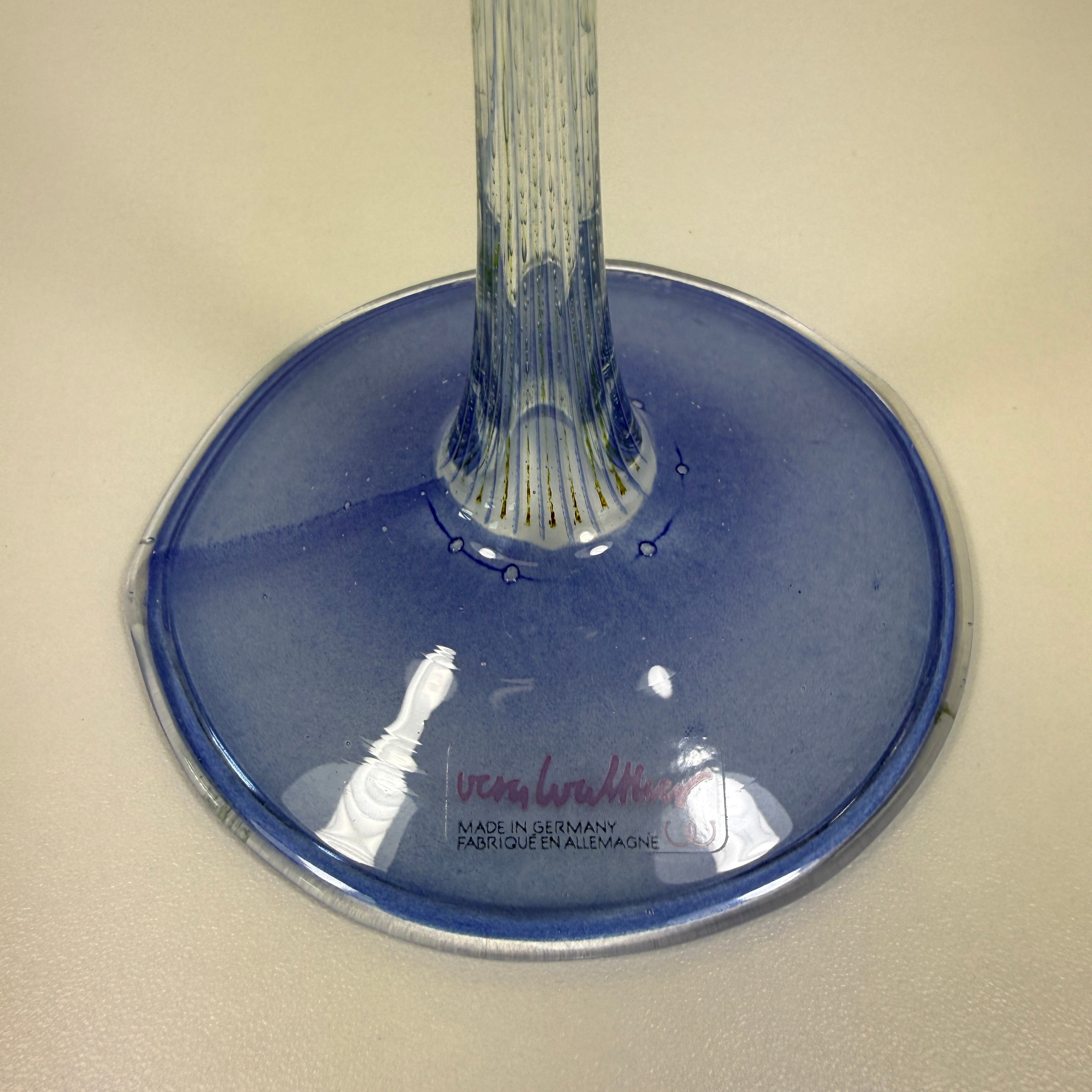 Vera Walther Kunstglas Kelchvase 35 cm – signiert – Handarbeit – Made in Germany – Studio Glas Showroom Ansbach