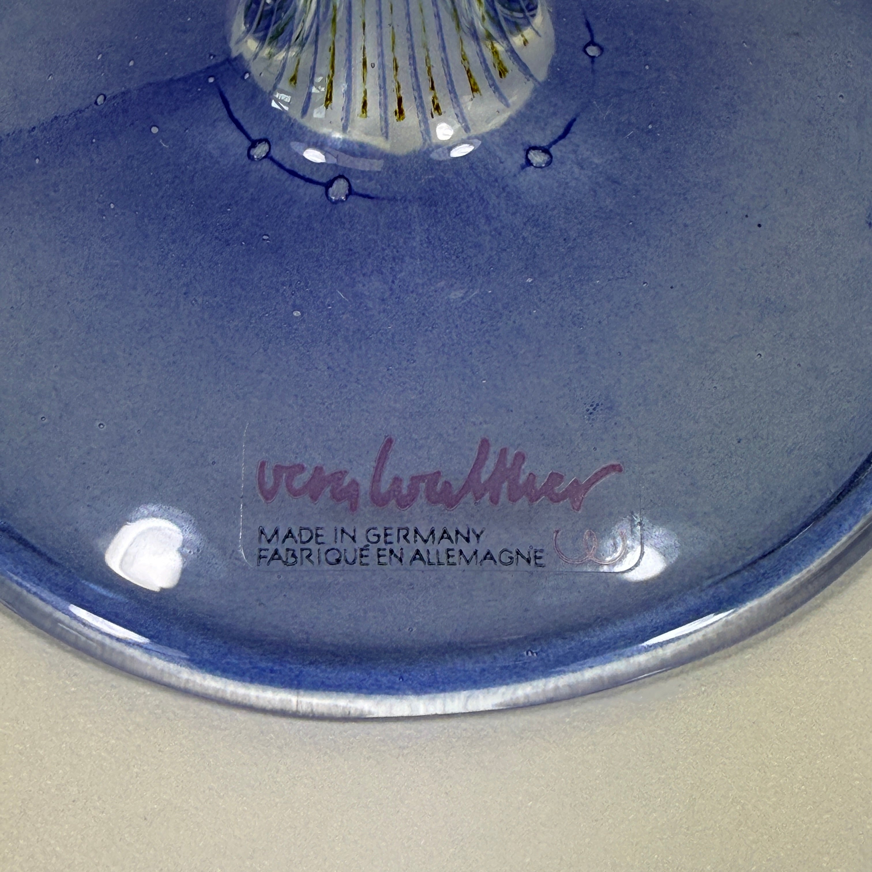 Vera Walther Kunstglas Kelchvase 35 cm – signiert – Handarbeit – Made in Germany – Studio Glas Showroom Ansbach