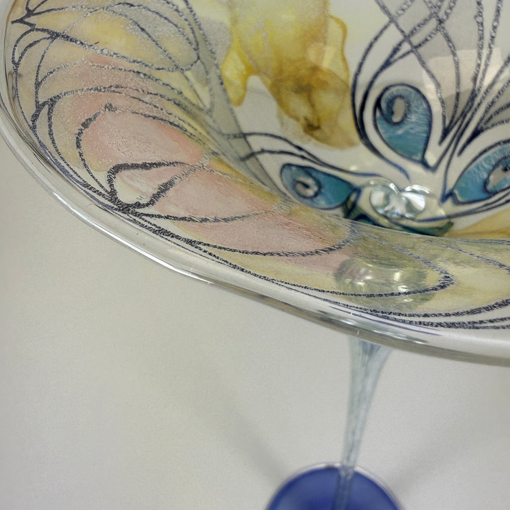 Vera Walther Kunstglas Kelchvase 35 cm – signiert – Handarbeit – Made in Germany – Studio Glas Showroom Ansbach