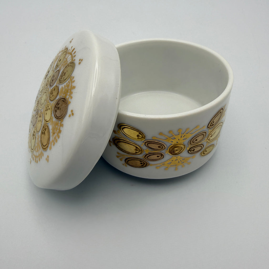 Rosenthal studio-line Bjørn Wiinblad Quatre Couleurs Deckeldose Porzellan 6 cm Showroom Ansbach