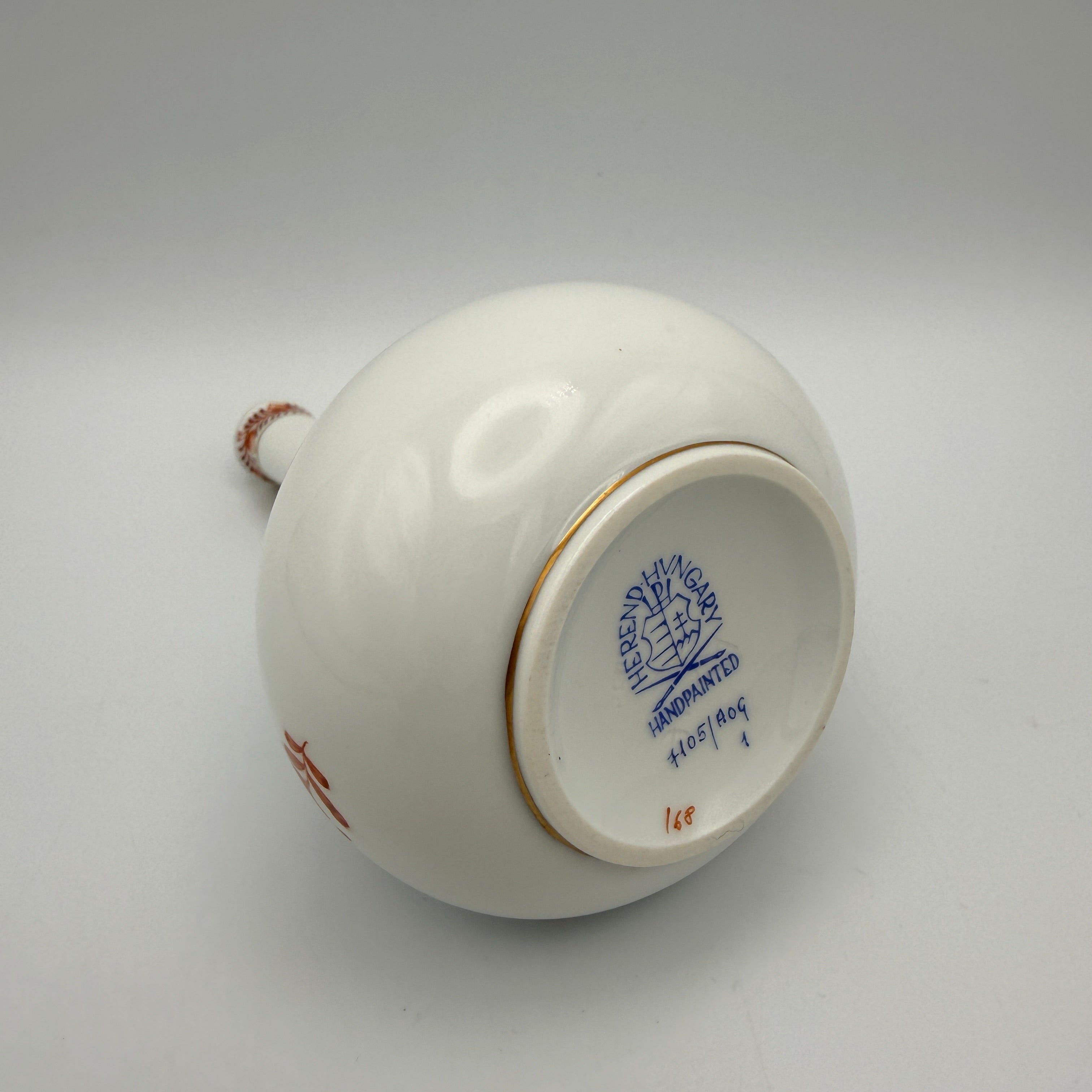 Herend Hungary Apponyi Orange AOG Miniaturvase 7105 handbemalt Porzellan 12,6 cm Showroom Ansbach