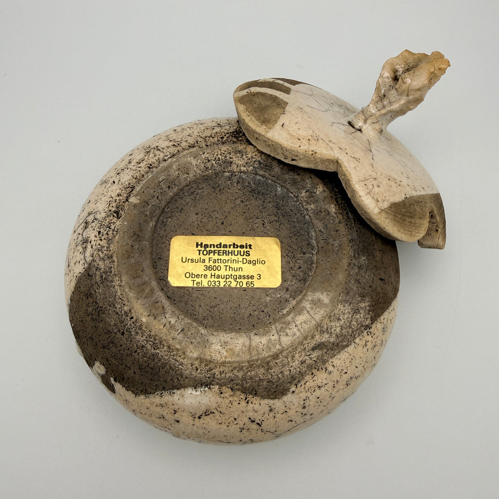 Studiokeramik Schale mit Deckel Ursula Fattorini-Daglio Thun I Raku Keramik Ursula Frattorini-Daglio
