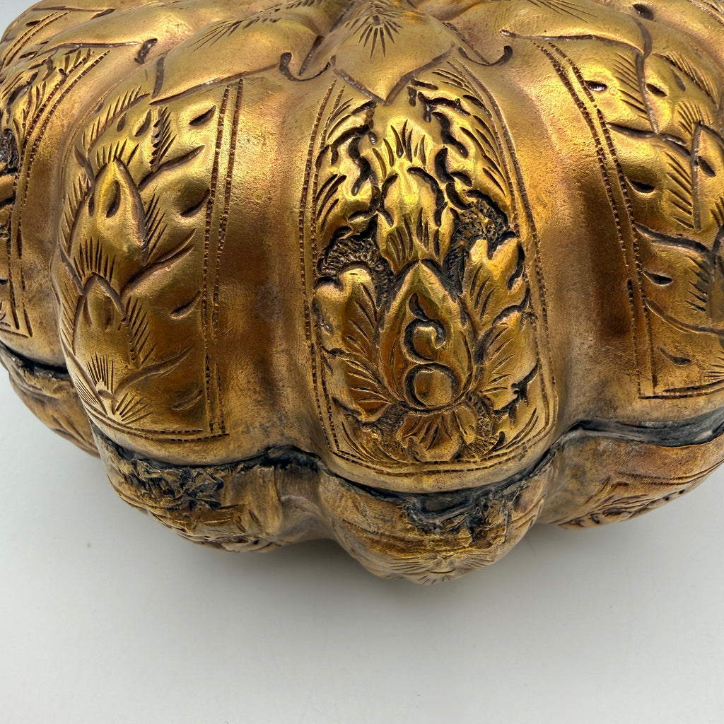 3 indische Messingdosen Elefant Kürbis handgraviert Vintage Showroom Ansbach