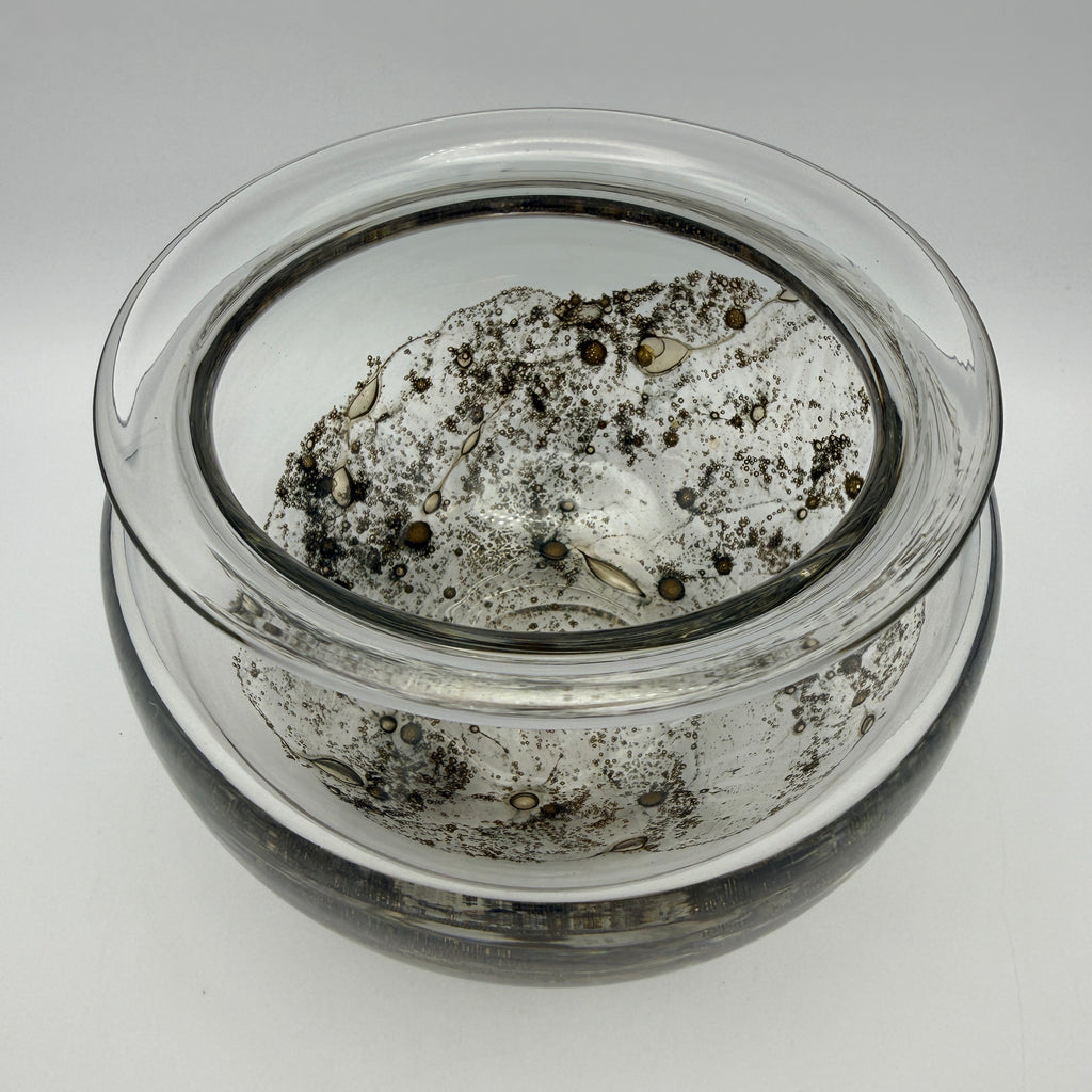Peill & Putzler Glasvase I Serie Aurum Oxid-Gold I signiert Peill & Putzler