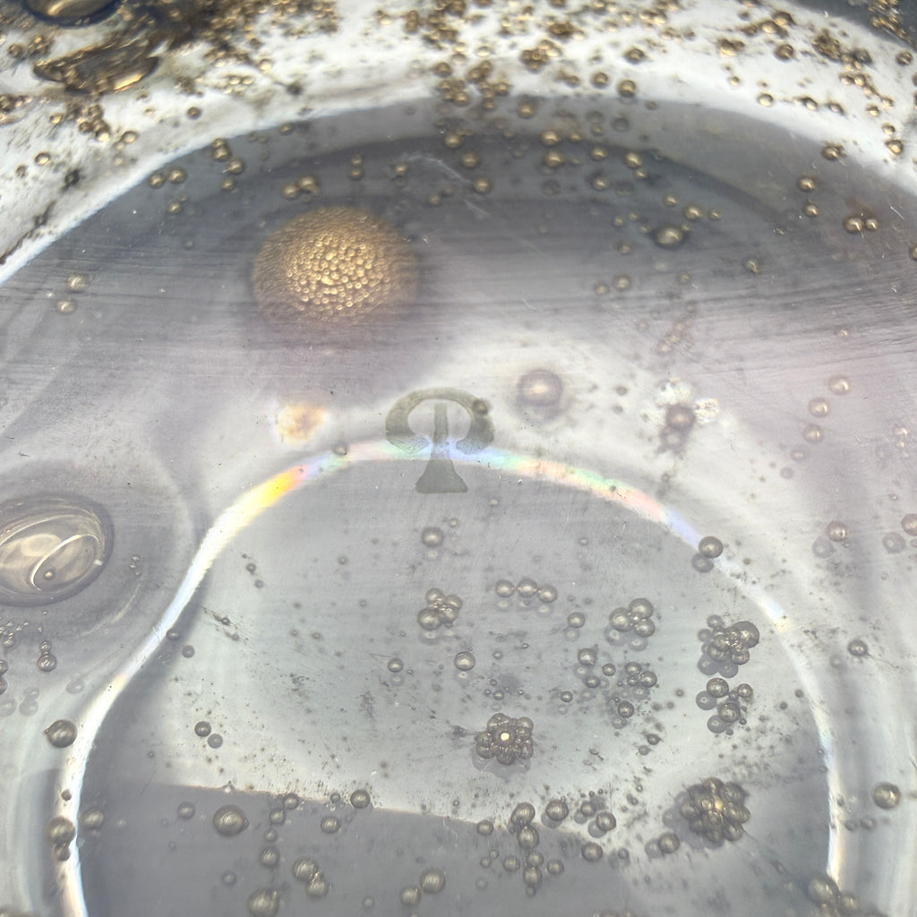 Peill & Putzler Glasvase I Serie Aurum Oxid-Gold I signiert Peill & Putzler