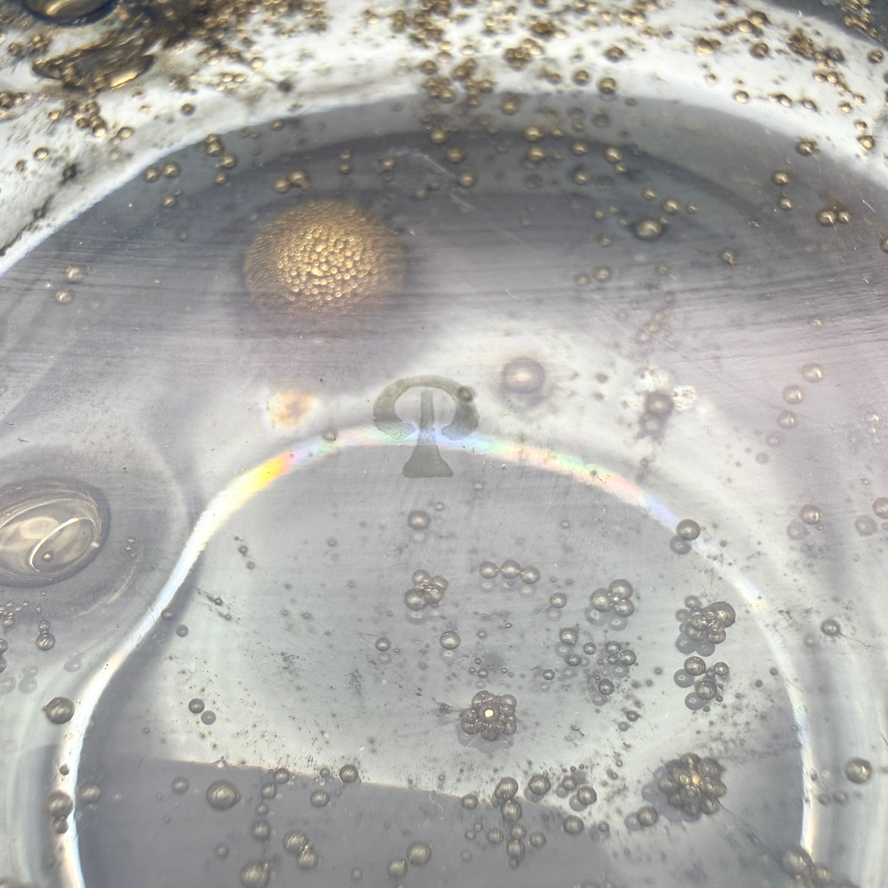 Peill & Putzler Glasvase I Serie Aurum Oxid-Gold I signiert Peill & Putzler