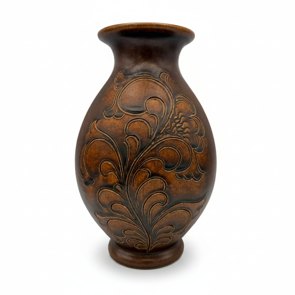 W-Germany Keramikvase I Reliefdekor Vintage I WGP Showroom Ansbach