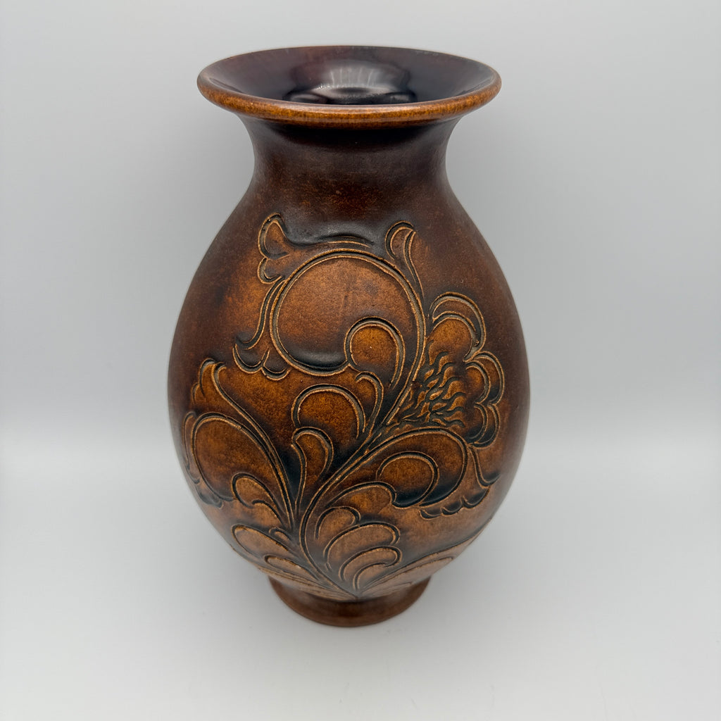 W-Germany Keramikvase I Reliefdekor Vintage I WGP Showroom Ansbach