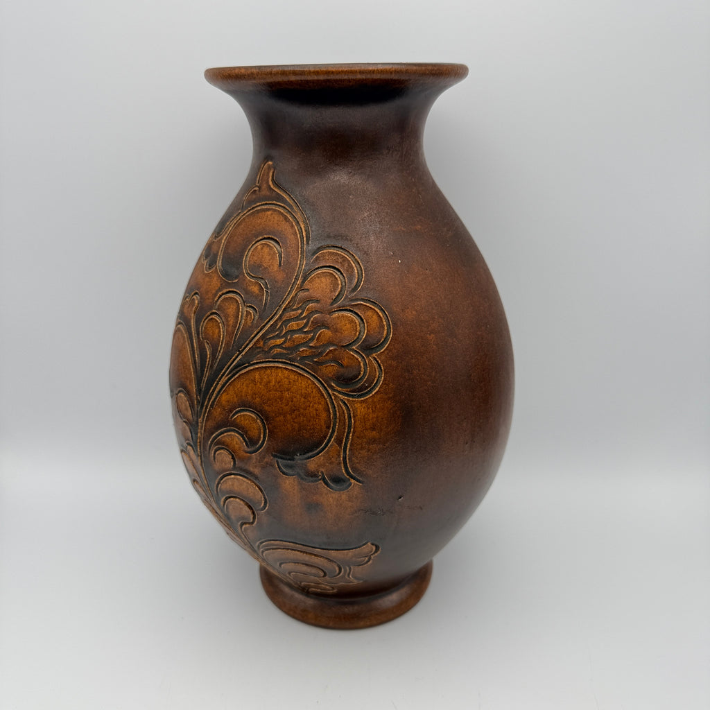 W-Germany Keramikvase I Reliefdekor Vintage I WGP Showroom Ansbach
