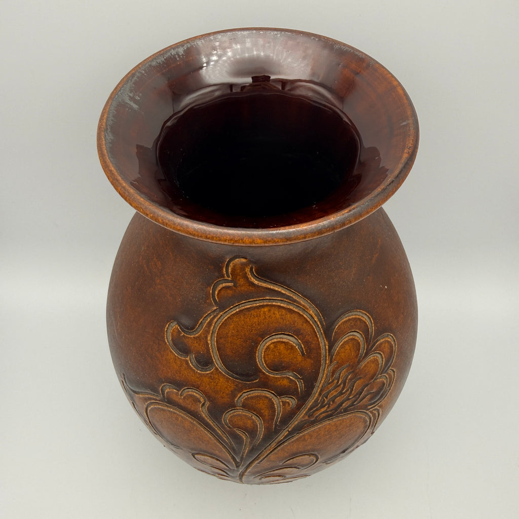W-Germany Keramikvase I Reliefdekor Vintage I WGP Showroom Ansbach