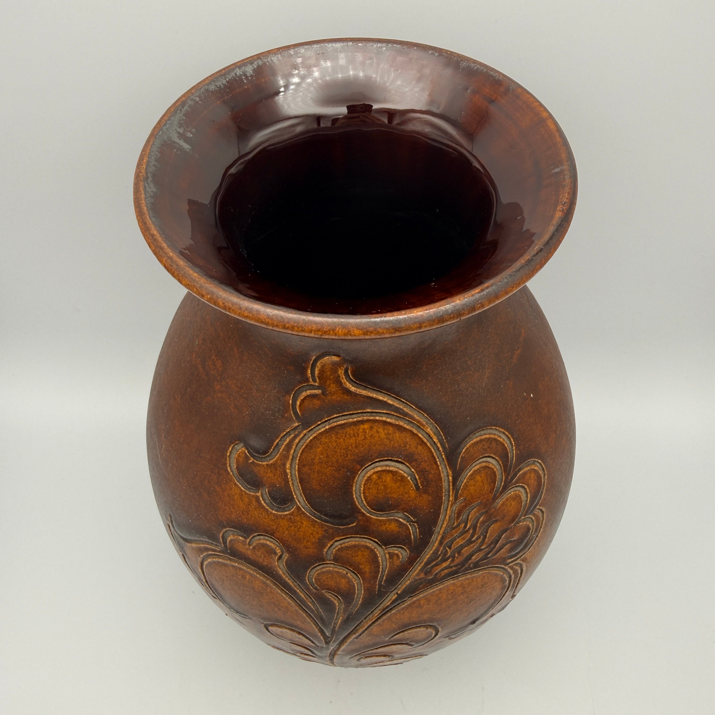 W-Germany Keramikvase I Reliefdekor Vintage I WGP Showroom Ansbach