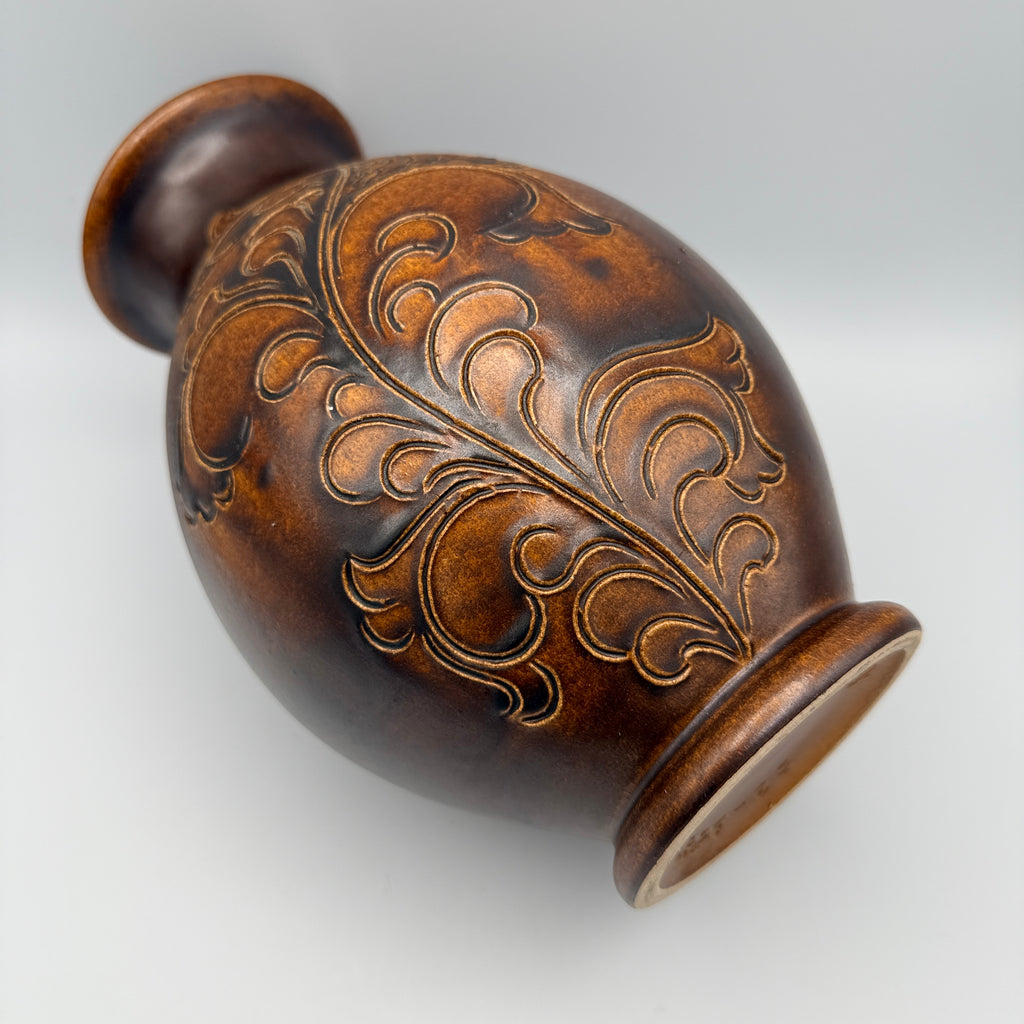 W-Germany Keramikvase I Reliefdekor Vintage I WGP Showroom Ansbach