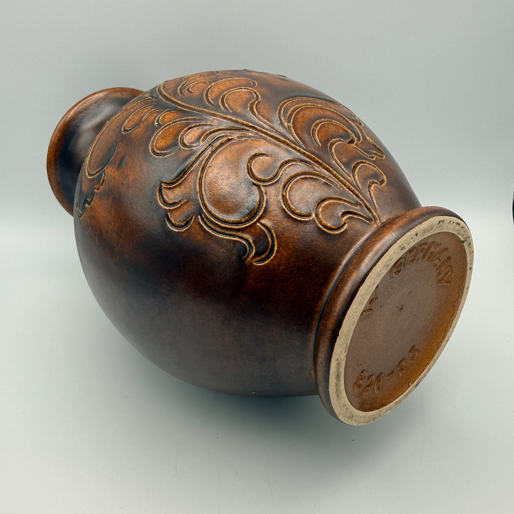 W-Germany Keramikvase I Reliefdekor Vintage I WGP Showroom Ansbach