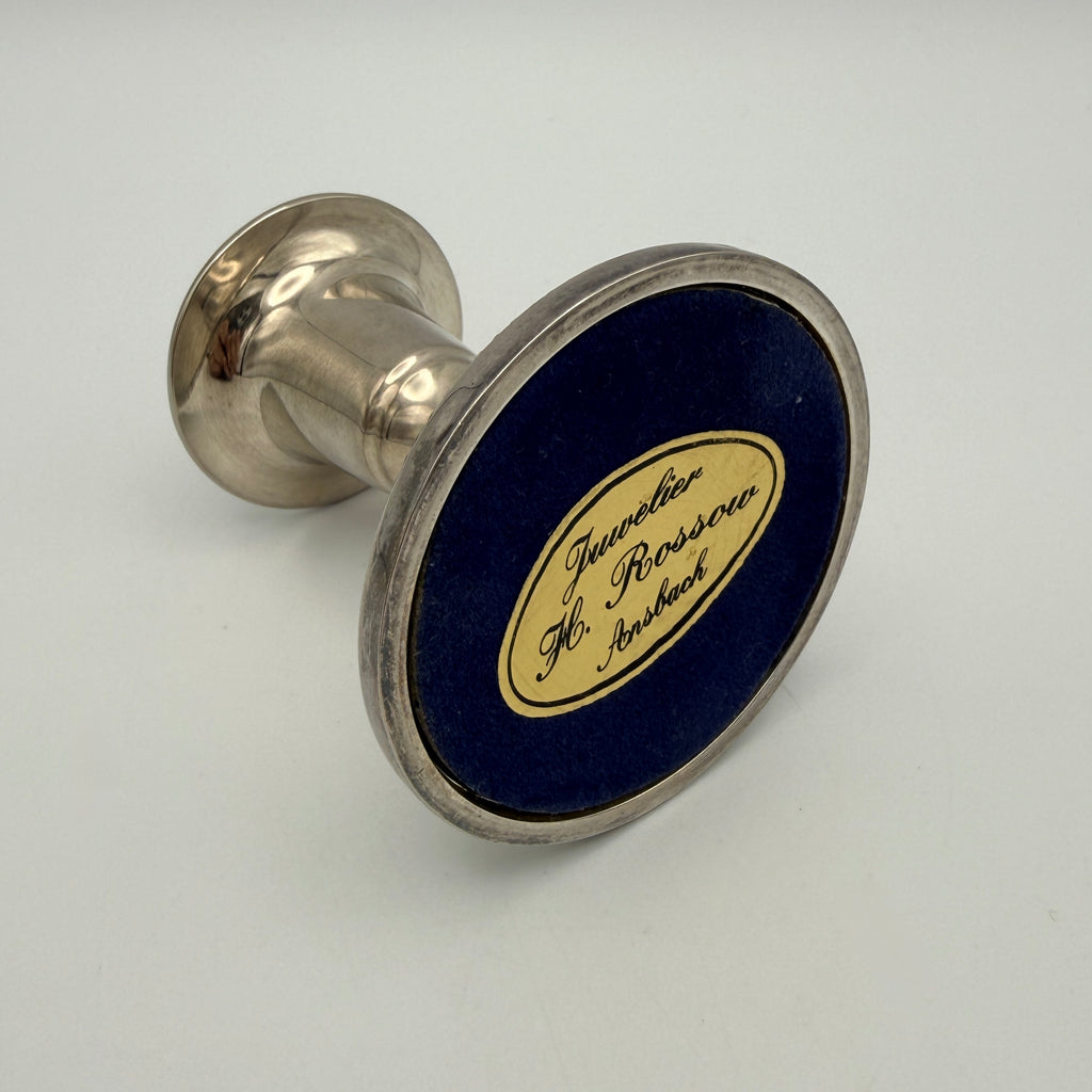 Kleiner Kerzenständer versilbert Perlrand 6,4 cm Showroom Ansbach