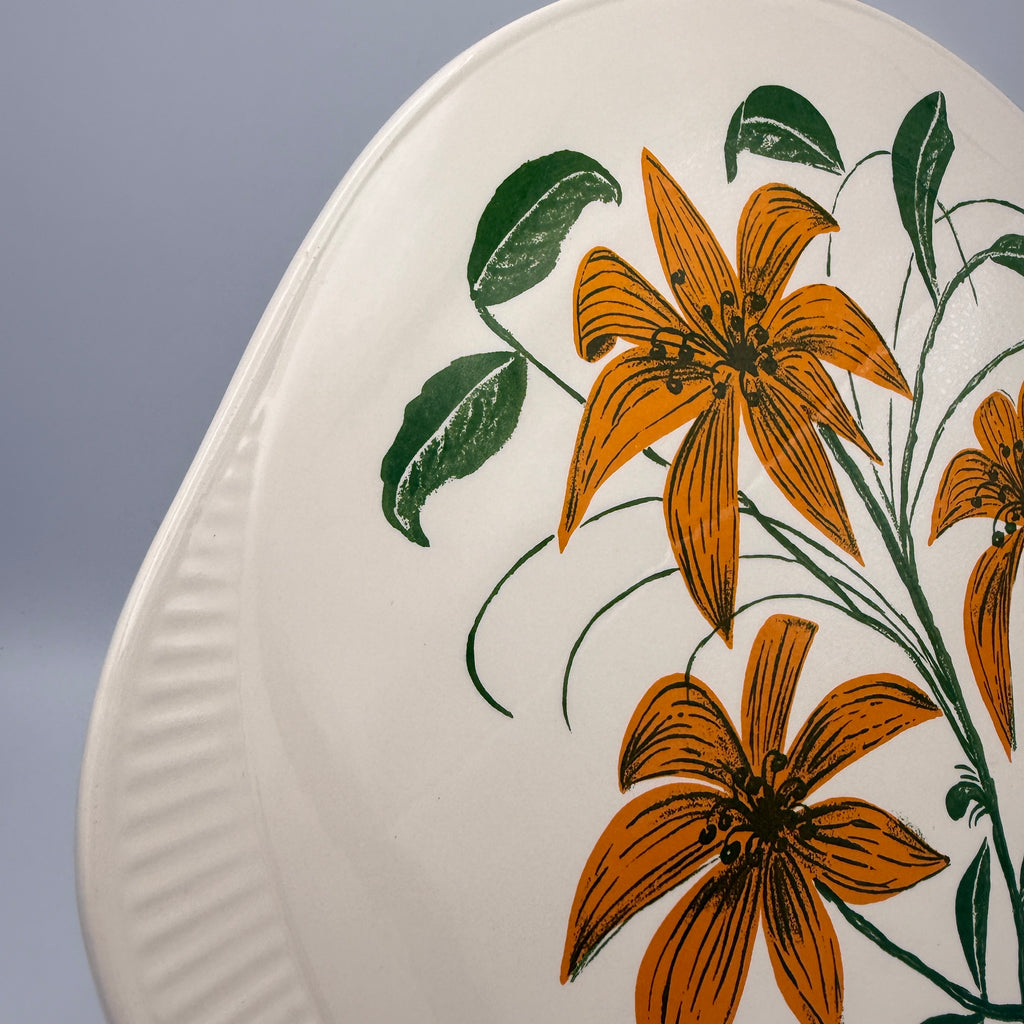 Edelkeramik Grünstadt Tortenplatte 50er Blumen 31 cm Edelkeramik Grünstadt