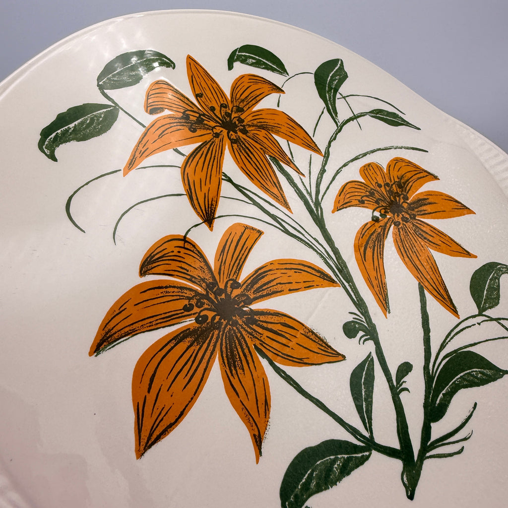 Edelkeramik Grünstadt Tortenplatte 50er Blumen 31 cm Edelkeramik Grünstadt
