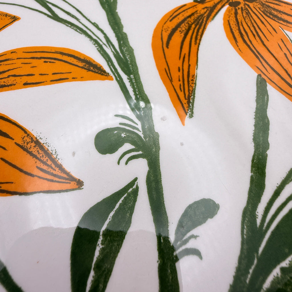 Edelkeramik Grünstadt Tortenplatte 50er Blumen 31 cm Edelkeramik Grünstadt