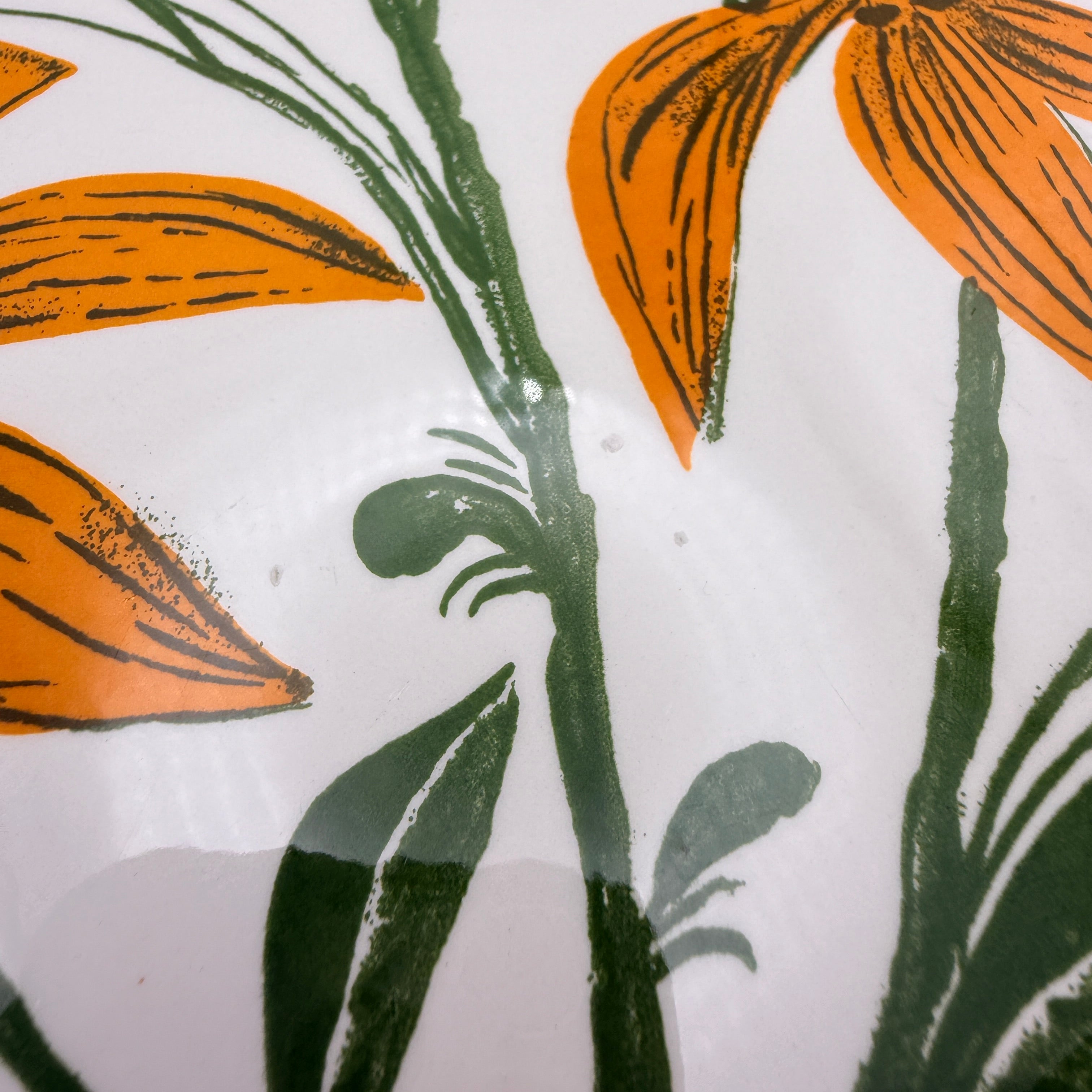 Edelkeramik Grünstadt Tortenplatte 50er Blumen 31 cm Edelkeramik Grünstadt