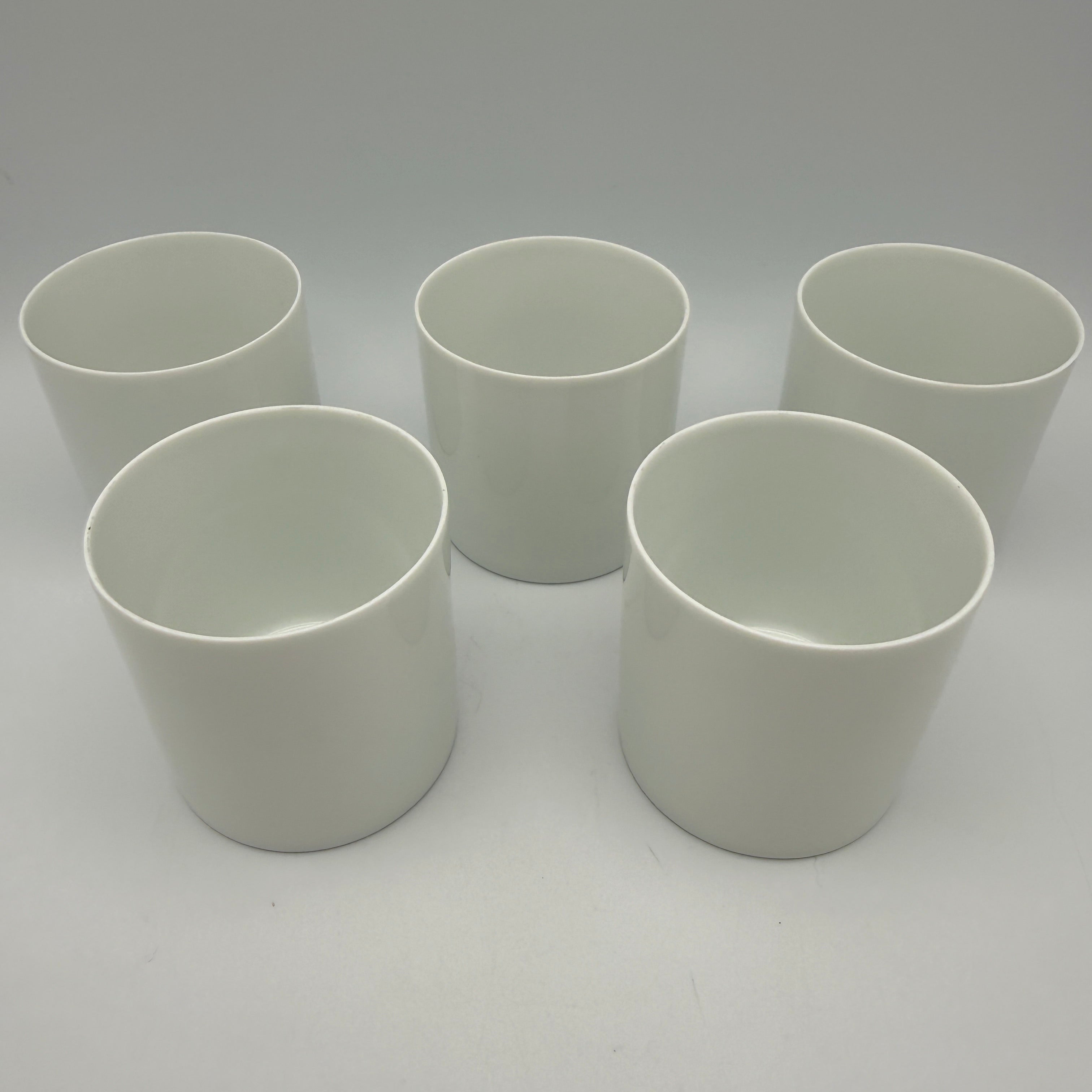 5er Set Hutschenreuther Tasseneinsätze Weiß I Becher Einsätze Porzellan Hutschenreuther