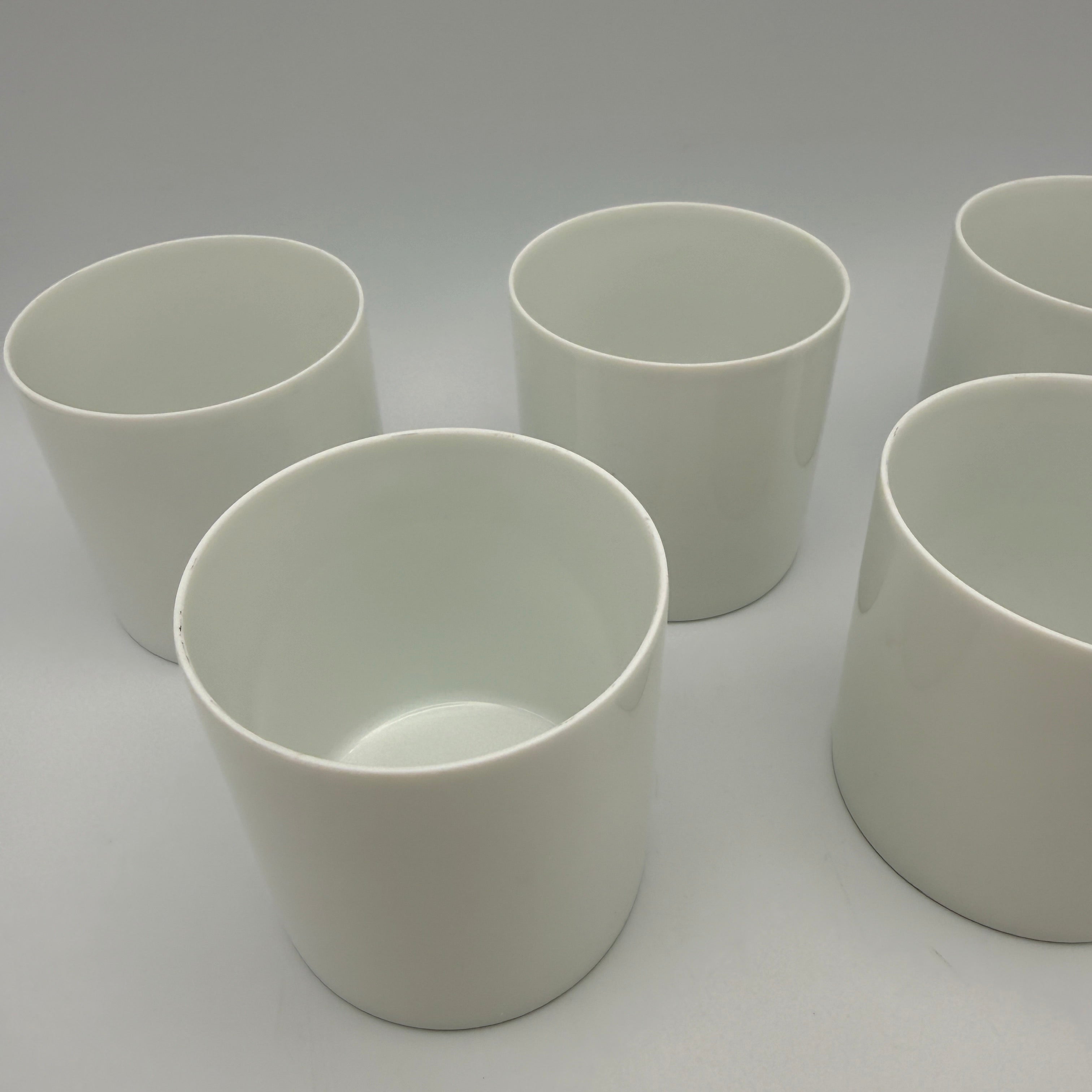 5er Set Hutschenreuther Tasseneinsätze Weiß I Becher Einsätze Porzellan Hutschenreuther
