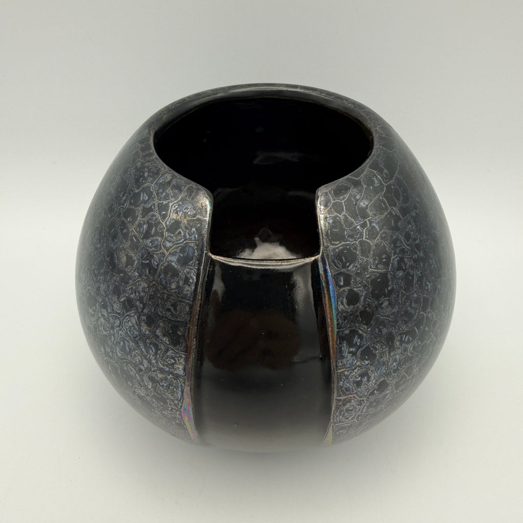 Steuler Zyklon Kugelvase 430/10 I Irisierend Space Age 70er Keramik Vase Streuler Keramik