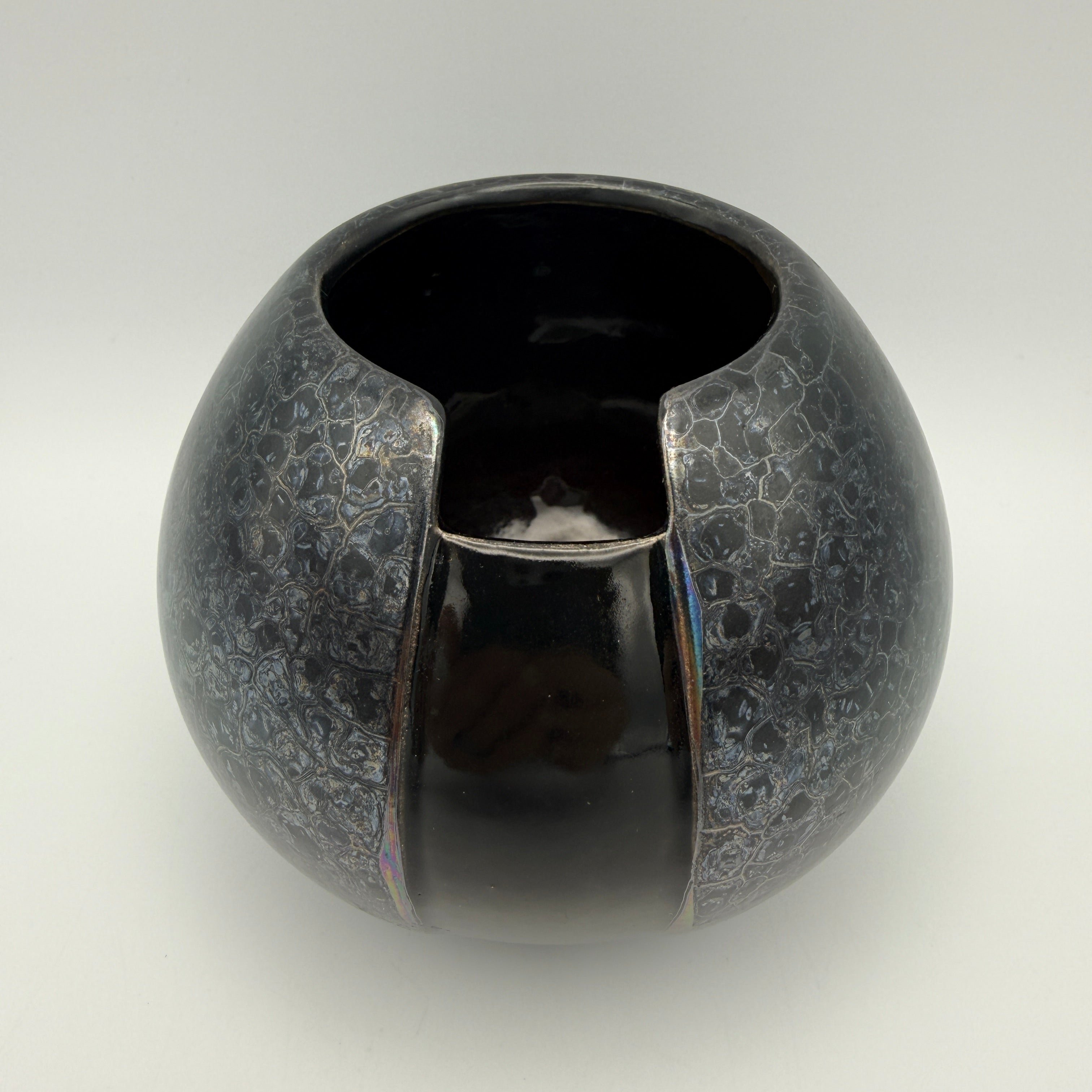 Steuler Zyklon Kugelvase 430/10 I Irisierend Space Age 70er Keramik Vase Streuler Keramik