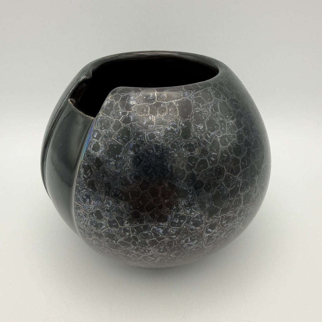 Steuler Zyklon Kugelvase 430/10 I Irisierend Space Age 70er Keramik Vase Streuler Keramik