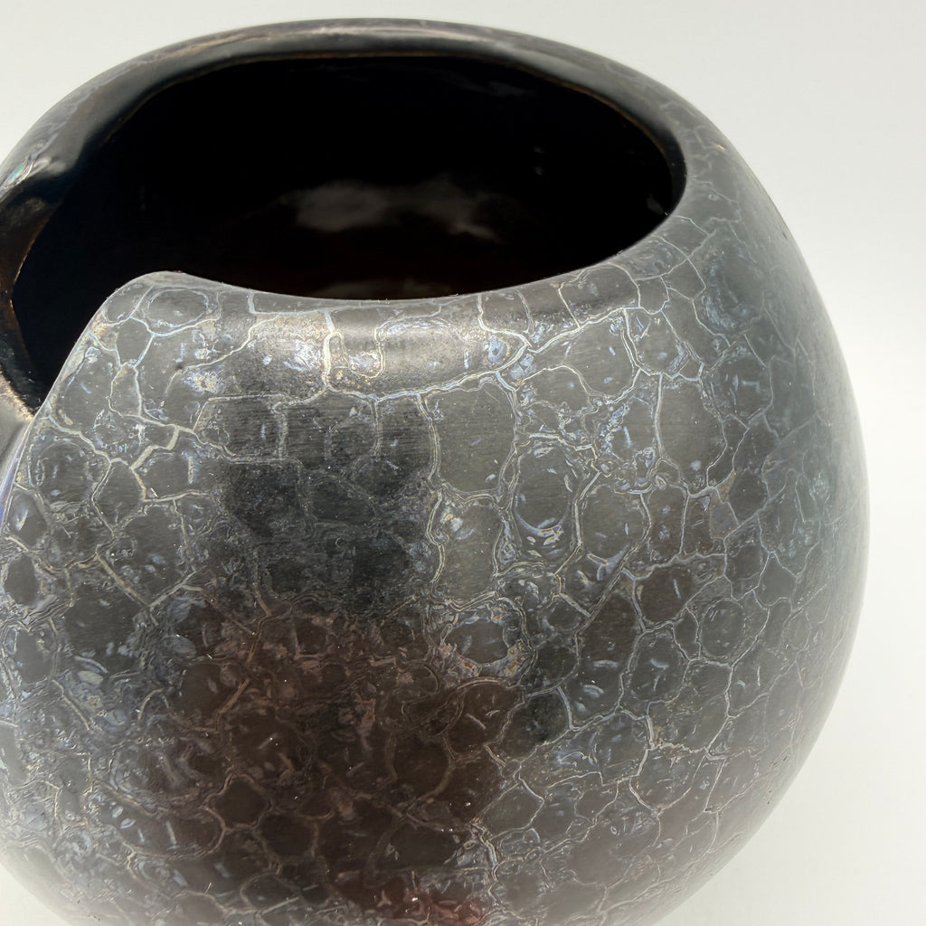 Steuler Zyklon Kugelvase 430/10 I Irisierend Space Age 70er Keramik Vase Streuler Keramik