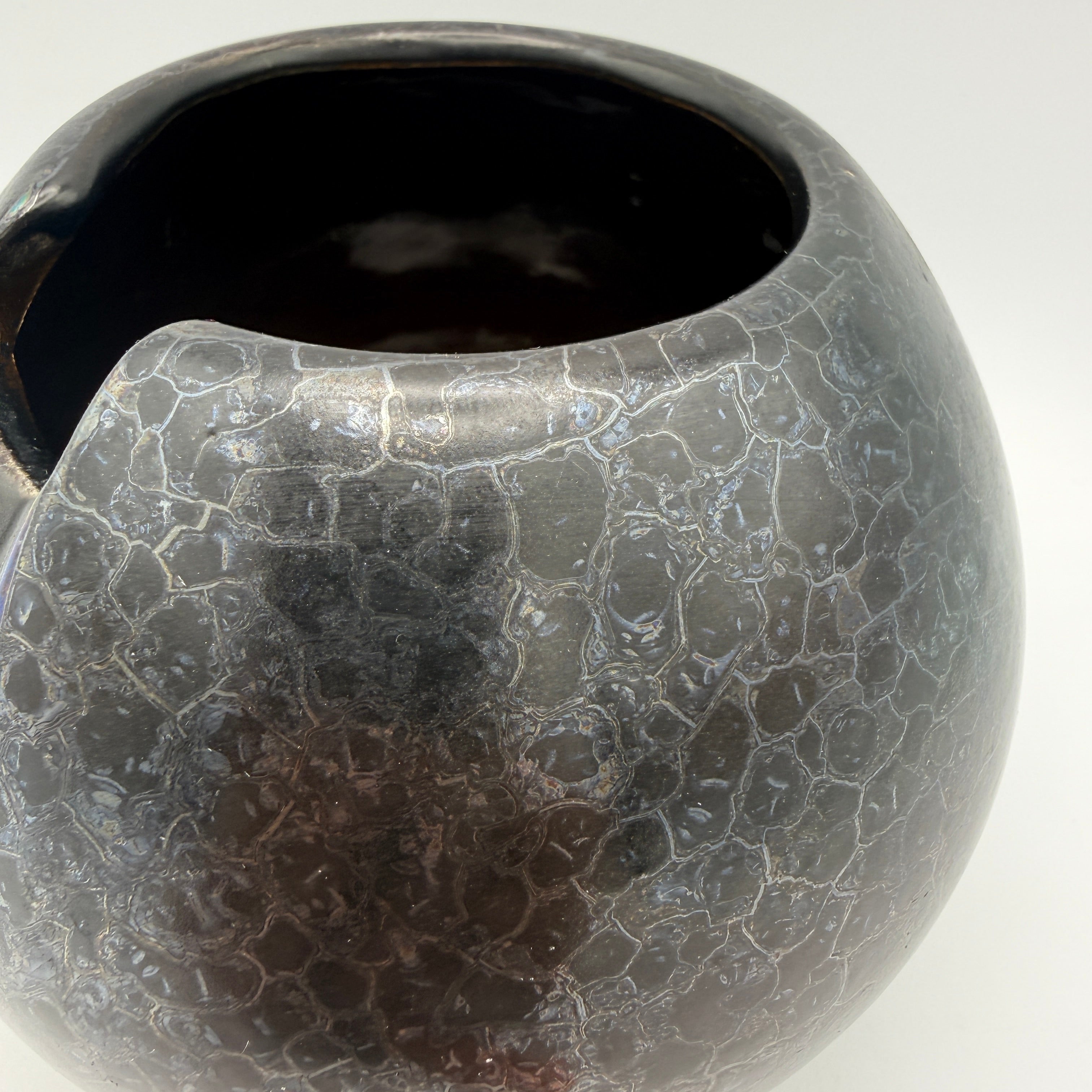 Steuler Zyklon Kugelvase 430/10 I Irisierend Space Age 70er Keramik Vase Streuler Keramik
