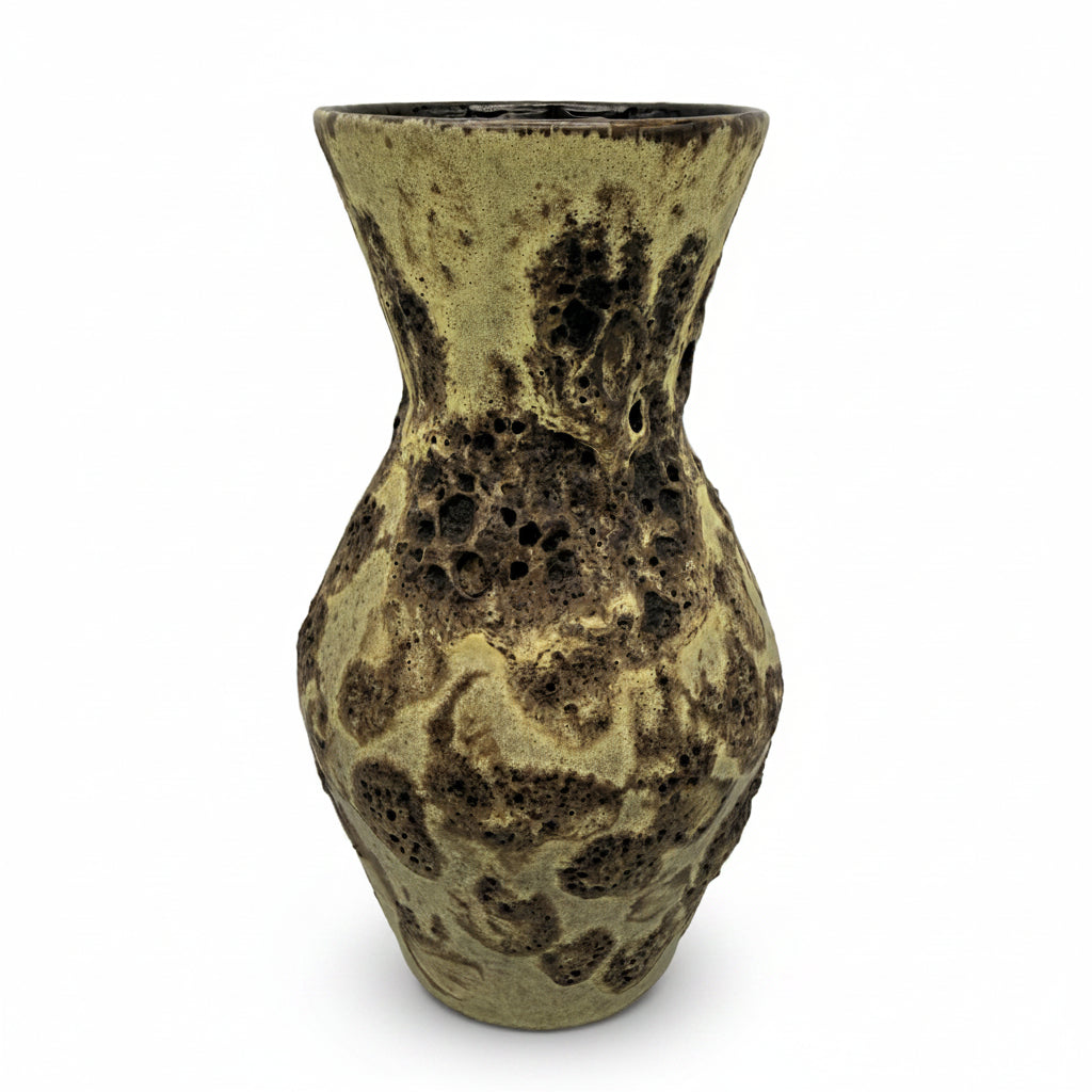 Fat Lava Vase 523-21 Westdeutsche Keramik I Braun Beige Vintage 70er Showroom Ansbach
