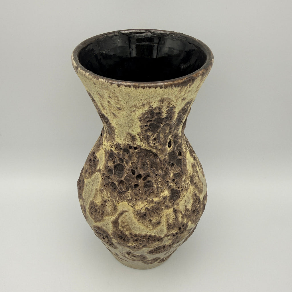 Fat Lava Vase 523-21 Westdeutsche Keramik I Braun Beige Vintage 70er Showroom Ansbach