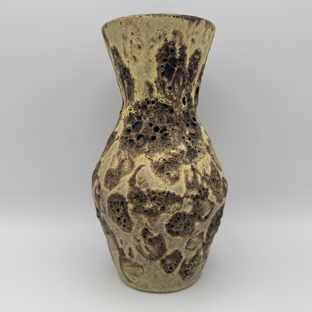 Fat Lava Vase 523-21 Westdeutsche Keramik I Braun Beige Vintage 70er Showroom Ansbach