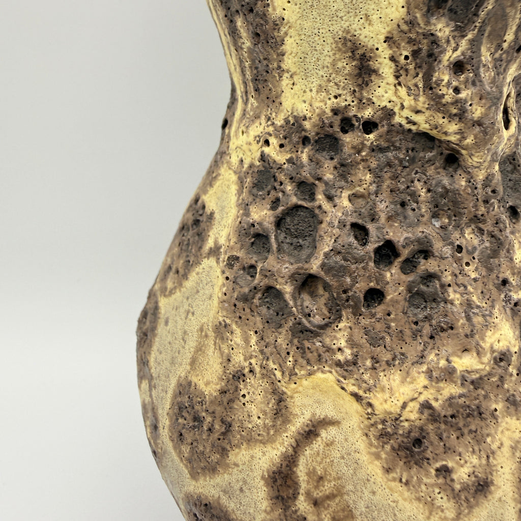 Fat Lava Vase 523-21 Westdeutsche Keramik I Braun Beige Vintage 70er Showroom Ansbach