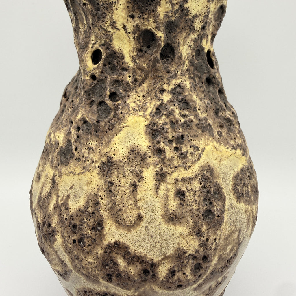 Fat Lava Vase 523-21 Westdeutsche Keramik I Braun Beige Vintage 70er Showroom Ansbach