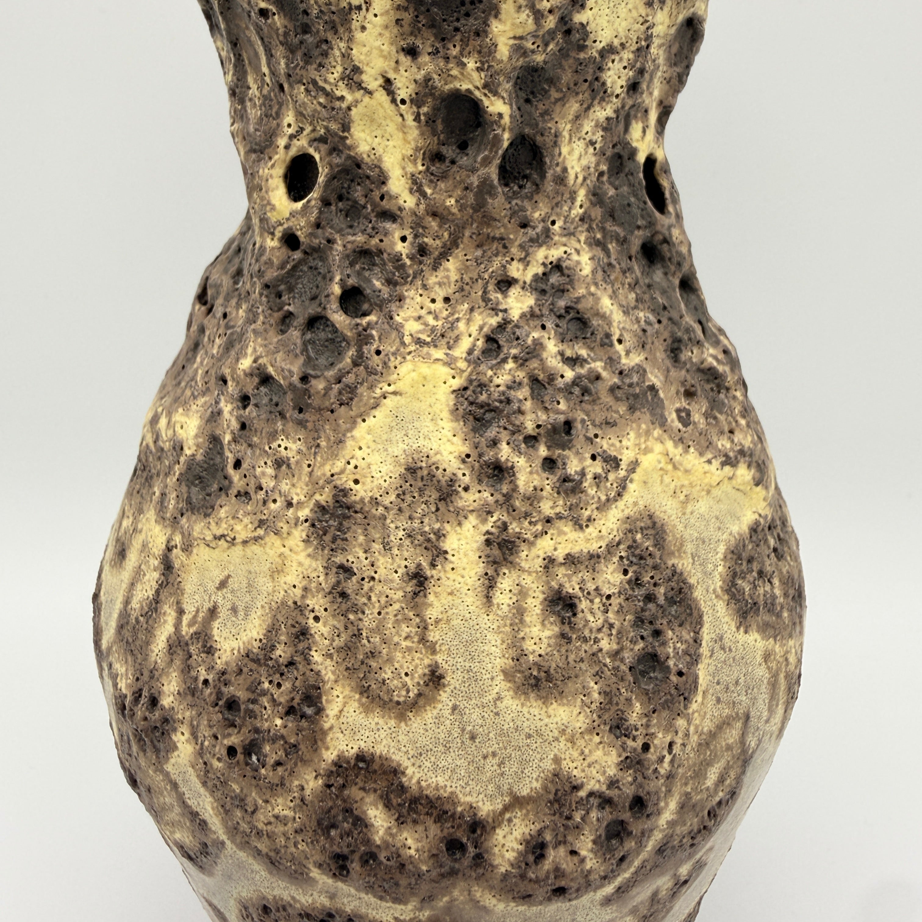 Fat Lava Vase 523-21 Westdeutsche Keramik I Braun Beige Vintage 70er Showroom Ansbach