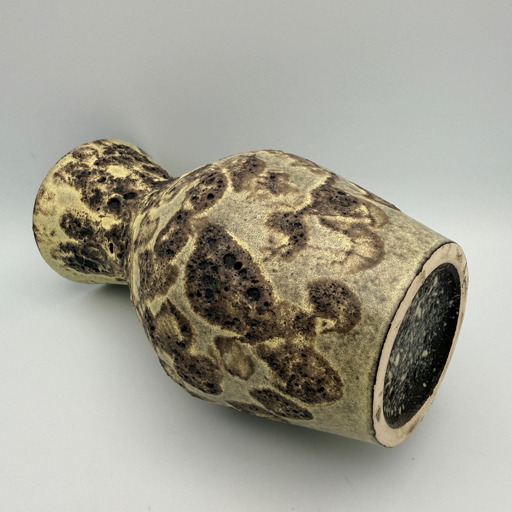 Fat Lava Vase 523-21 Westdeutsche Keramik I Braun Beige Vintage 70er Showroom Ansbach