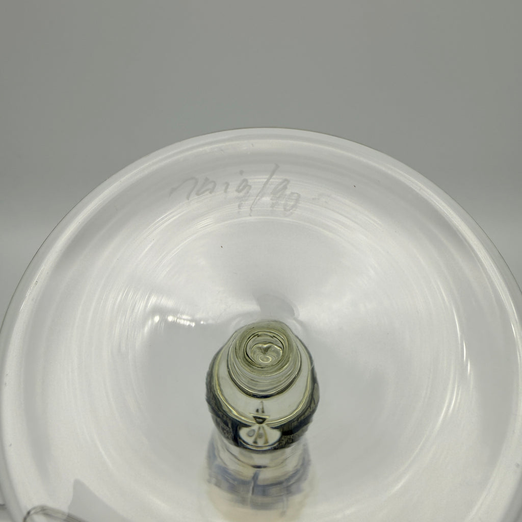 3er Set Handarbeit Sektflöten signiert 1988-1990 I Kunstglas Kelchgläser 268g Showroom Ansbach