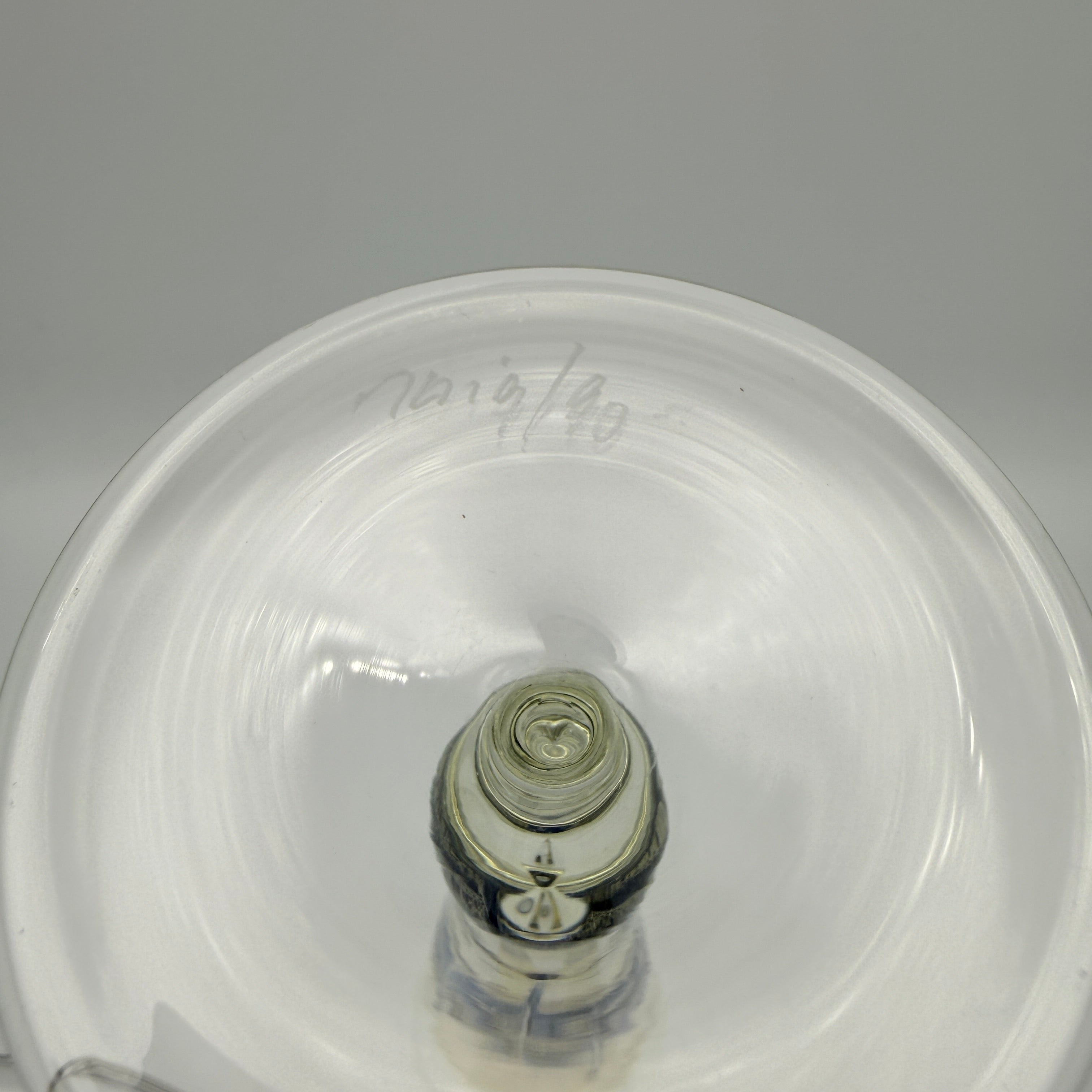 3er Set Handarbeit Sektflöten signiert 1988-1990 I Kunstglas Kelchgläser 268g Showroom Ansbach