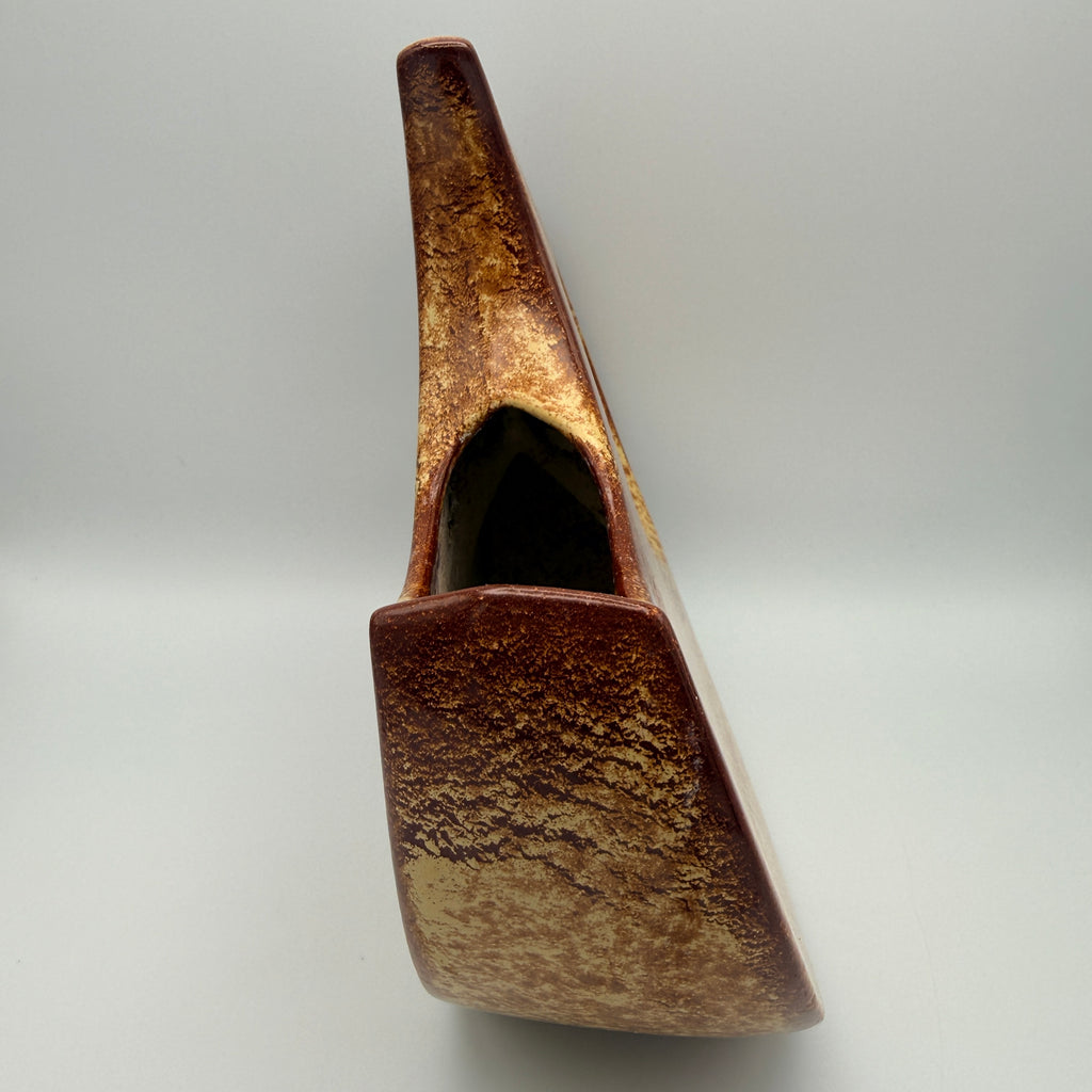 Bertoncello Mondvase 974 Roberto Rigon I Italien 70er Kunstkeramik Braun Bertoncello Ceramiche d’Arte