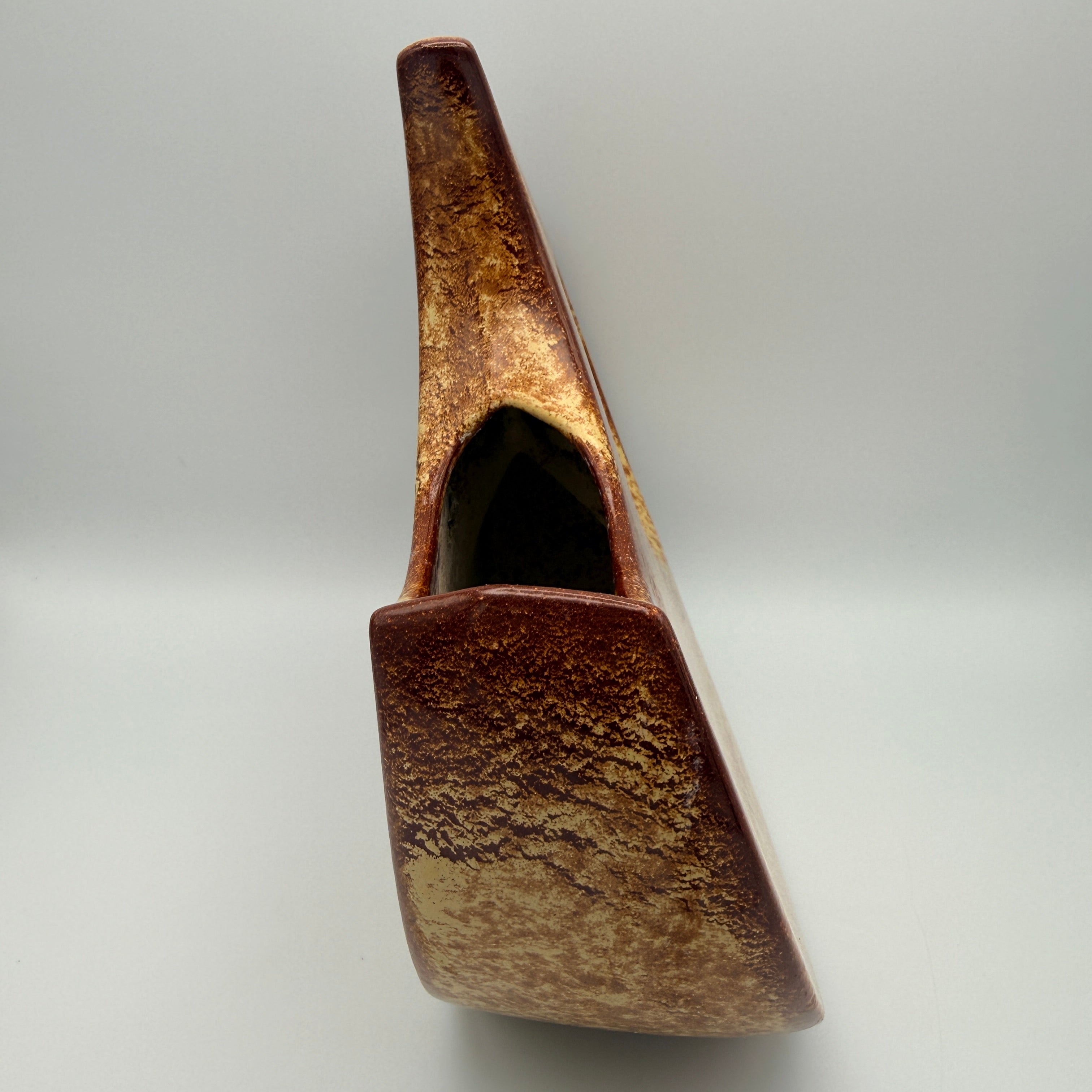 Bertoncello Mondvase 974 Roberto Rigon I Italien 70er Kunstkeramik Braun Bertoncello Ceramiche d’Arte