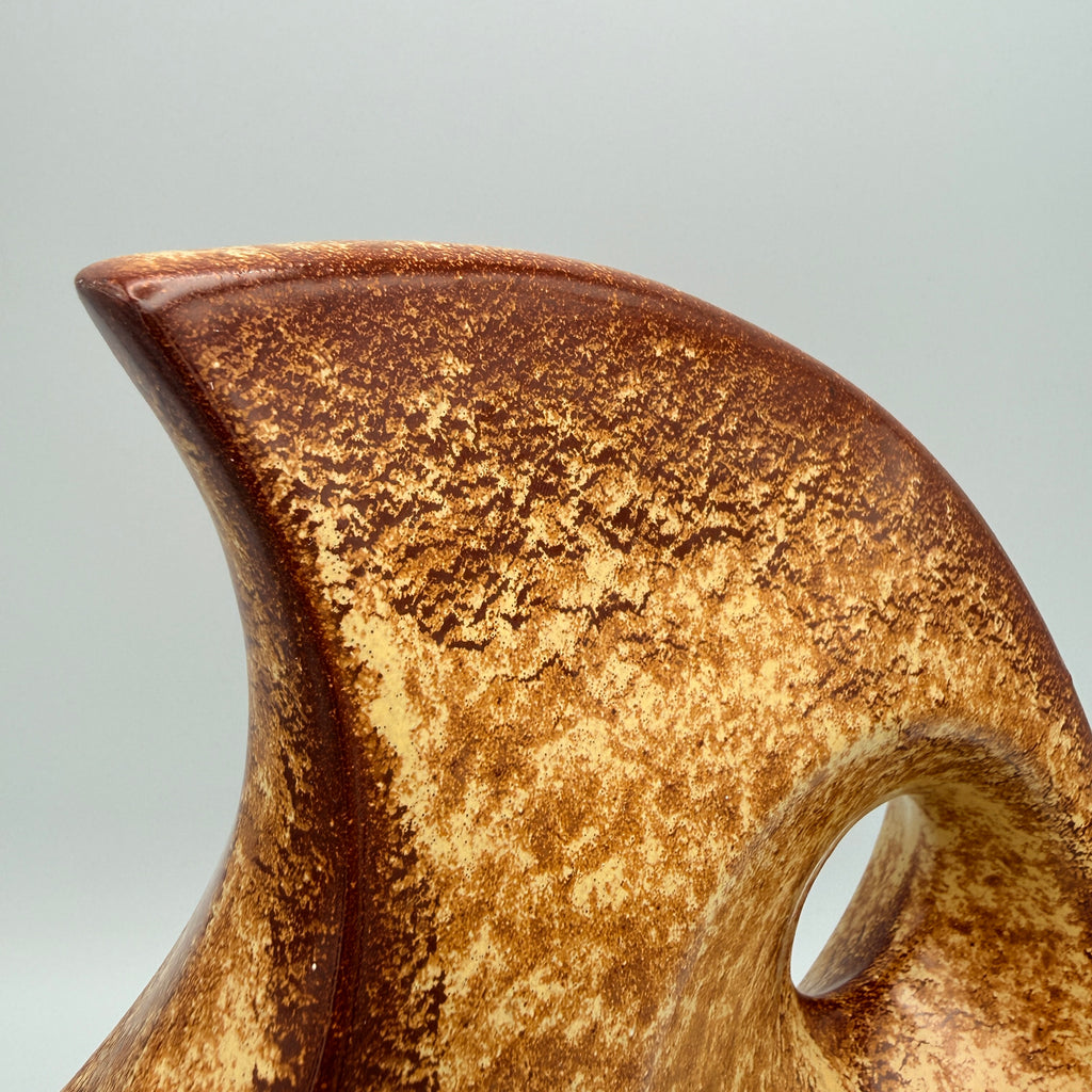 Bertoncello Mondvase 974 Roberto Rigon I Italien 70er Kunstkeramik Braun Bertoncello Ceramiche d’Arte