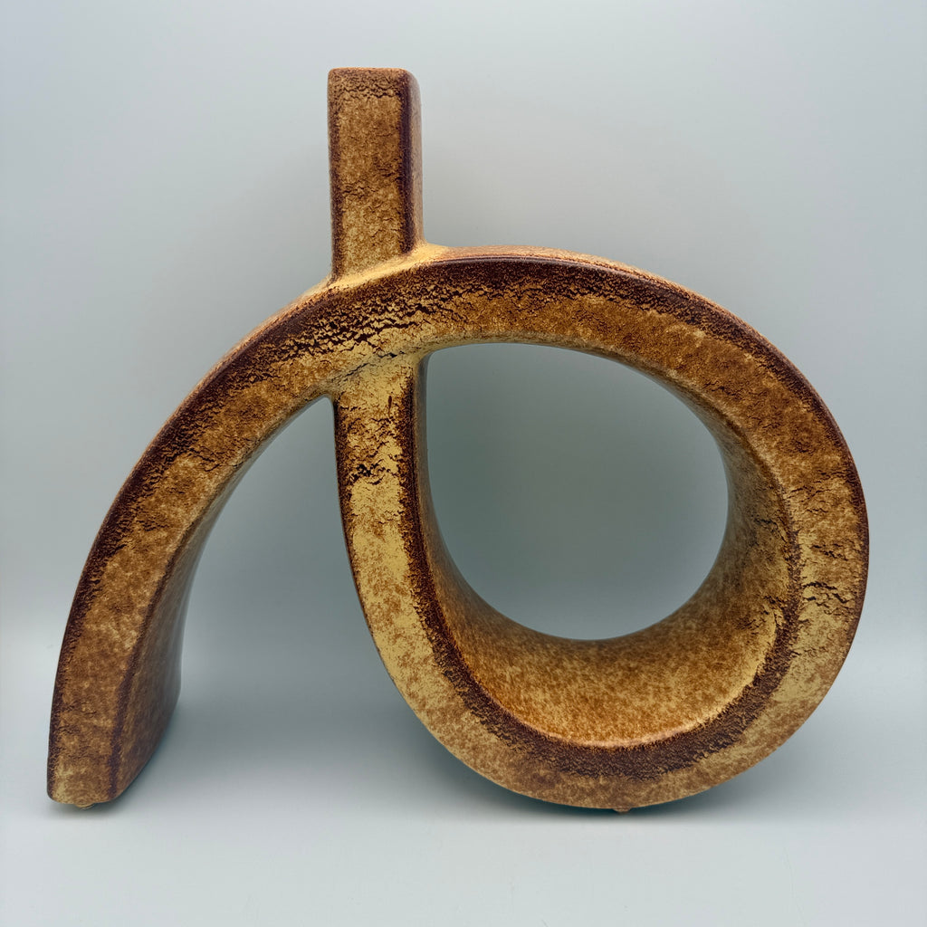 Bertoncello Bogenvase 863 Roberto Rigon I Italien 70er Kunstkeramik Bertoncello Ceramiche d’Arte