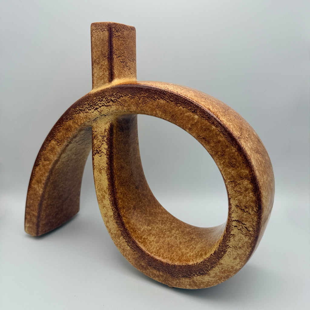 Bertoncello Bogenvase 863 Roberto Rigon I Italien 70er Kunstkeramik Bertoncello Ceramiche d’Arte
