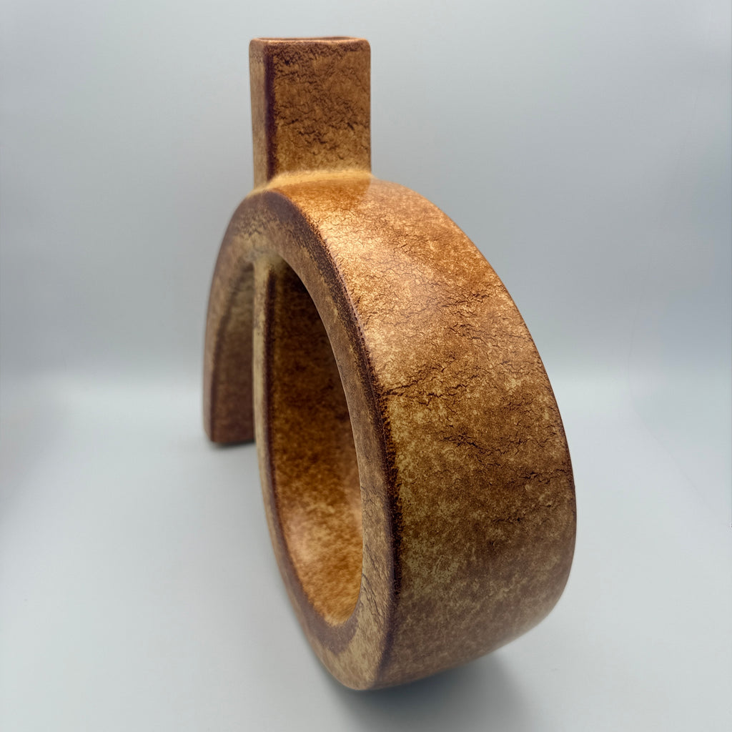 Bertoncello Bogenvase 863 Roberto Rigon I Italien 70er Kunstkeramik Bertoncello Ceramiche d’Arte